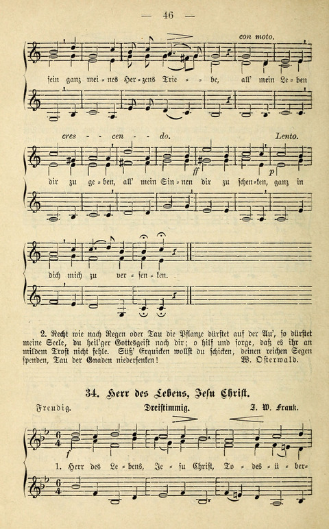 Zwei- und dreistimmige geistliche Lieder und Choräle: zum Gebrauch der Schwestern des Stuttgarter Diakonissenhauses, der Jungfrauen- und ähnlicher Vereine (2. Auflage) page 46