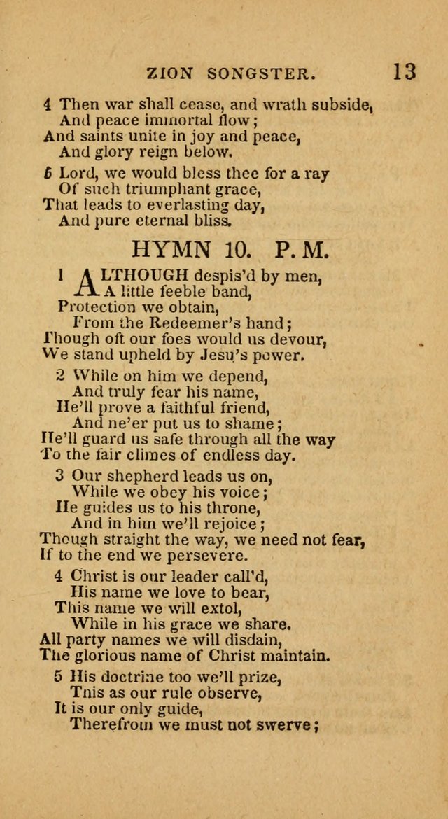 The Zion Songster: a Collection of Hymns and Spiritual Songs, generally sung at camp and prayer meetings, and in revivals of religion  (Rev. & corr.) page 16