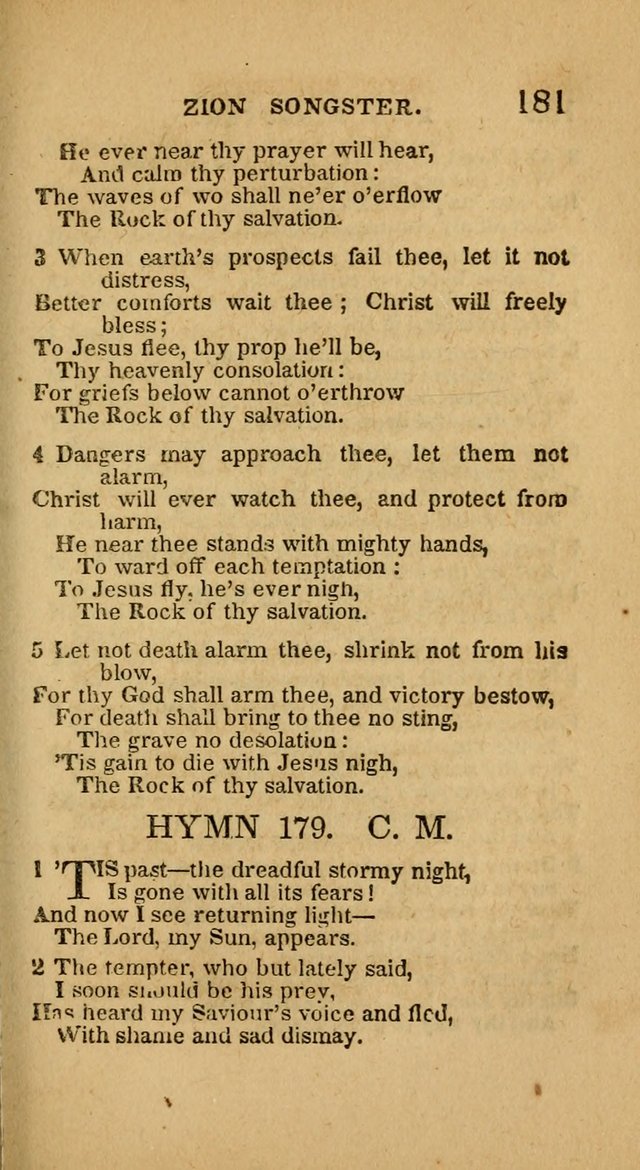 The Zion Songster: a Collection of Hymns and Spiritual Songs, generally sung at camp and prayer meetings, and in revivals of religion  (Rev. & corr.) page 184