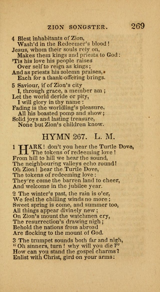 The Zion Songster: a Collection of Hymns and Spiritual Songs, generally sung at camp and prayer meetings, and in revivals of religion  (Rev. & corr.) page 272